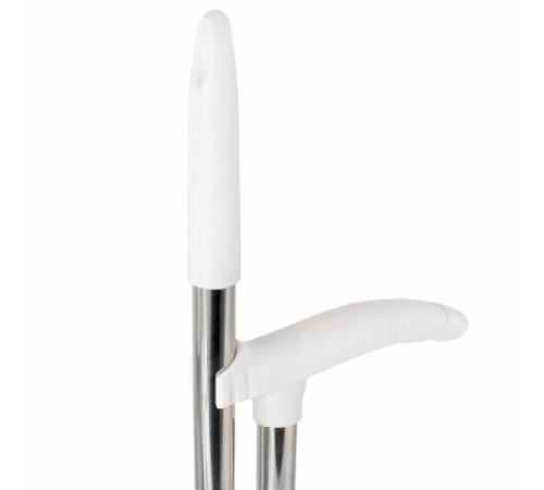 Совок для мусора + щетка на длинных рукоятках, 81 см, бело-серый, разборный, LAIMA, 608953