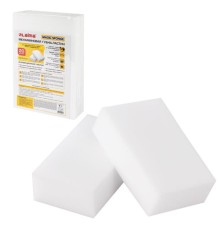 Губка-ластик МЕЛАМИНОВАЯ для удаления пятен, для чистки кухни, уборки, обуви, 10х7х3 см, КОМПЛЕКТ 20 шт., полибэг, LAIMA, 608955.