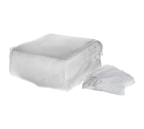 Ветошь ПОСТЕЛЬ БЕЛАЯ 10 кг, лоскуты 70х80 (±10 см), плотность 100-120 г/м2, 100% хлопок