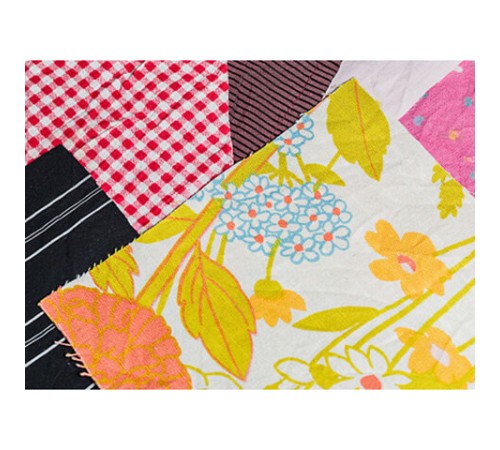 Ветошь ПОСТЕЛЬ ЦВЕТНАЯ 10 кг, лоскуты 70х80 (±10 см) плотность 100-120 г/м2, 100% хлопок