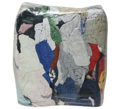 Ветошь ФЛАНЕЛЕВАЯ 10 кг, лоскуты 40х60 (±10 см) плотность 100-360 г/м2, 70% хлопок, 30% синтетика