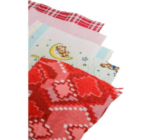 Ветошь ФЛАНЕЛЕВАЯ 10 кг, лоскуты 40х60 (±10 см) плотность 100-360 г/м2, 70% хлопок, 30% синтетика