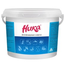 Дезинфицирующие салфетки влажные 300 шт. НИКА, для обработки рук и поверхностей, ведро