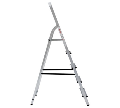 Стремянка алюминиевая 5 ступеней, высота площадки 1,04м, дуга безопасности 0,6м, площадка 26х26см, до 150кг, вес 4кг, НОВАЯ ВЫСОТА, 1110105
