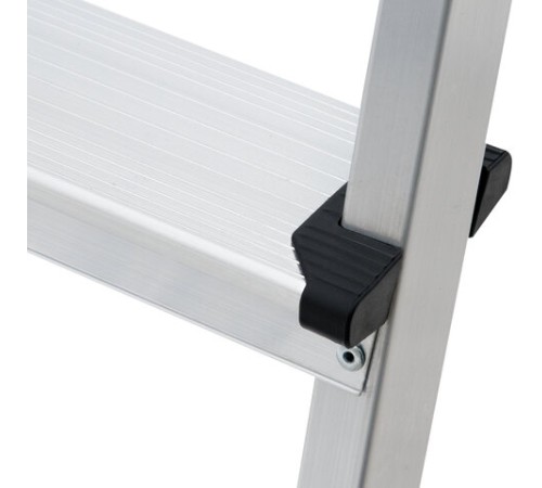 Стремянка алюминиевая 5 ступеней, высота площадки 1,04м, дуга безопасности 0,6м, площадка 26х26см, до 150кг, вес 4кг, НОВАЯ ВЫСОТА, 1110105