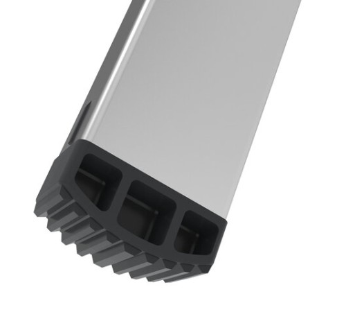 Стремянка алюминиевая двухсторонняя 2х2 ступени, высота площадки 0,43 м, до 150 кг, вес 1,8 кг, НОВАЯ ВЫСОТА, 1120202