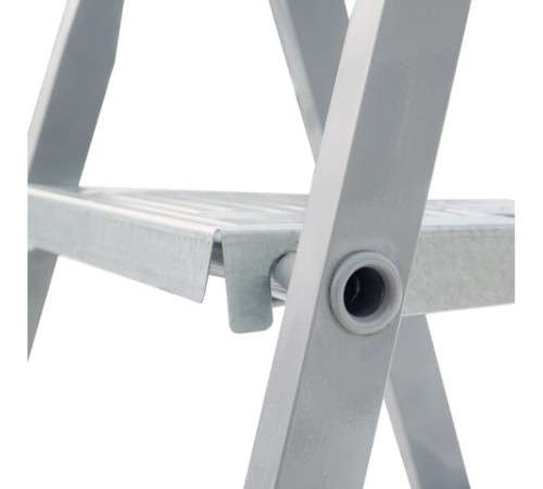 Стремянка сталь / алюминий 4 ступени, высота площадки 0,81м, дуга 0,6м, площадка 26х26см, до 150кг, вес 5,2кг НОВАЯ ВЫСОТА, 1130104