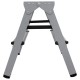 Стремянка стальная двухсторонняя 2х2 ступени, высота площадки 0,44м, алюминиевая площадка 35х16см, до 150кг, вес 2,8кг НОВАЯ ВЫСОТА, 1160202