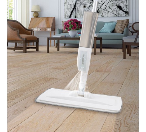 Швабра с распылителем UltraSpray Z, 2 насадки из микрофибры с плоским ворсом, скребок, LAIMA, 609145