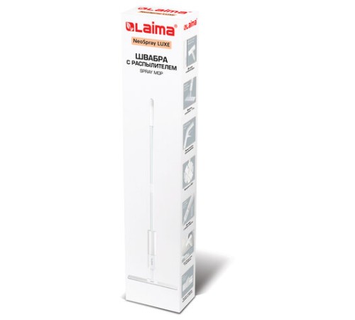 Швабра с распылителем NeoSpray luxe, 2 насадки T-Clean из плотной микрофибры, скребок, LAIMA, 609147