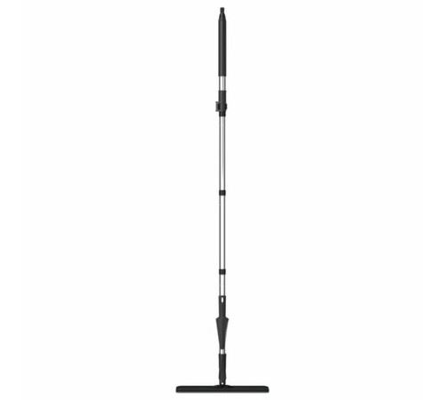 Швабра с отжимом и ведром 10л/7л двухкамерное, 2 насадки микрофибра, карманы с 2-х сторон, рукоятка 134-154см черный AltaMop L, LAIMA,609151