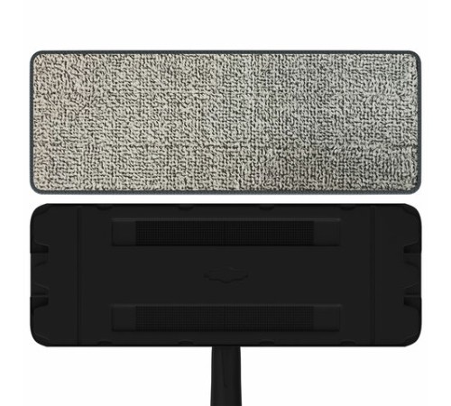 Швабра с отжимом и ведром 10л/7л двухкамерное, 2 насадки микрофибра, карманы с 2-х сторон, рукоятка 134-154см черный AltaMop L, LAIMA,609151