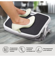 Подставка для ног BRAUBERG, офисная, 45х35 см, 2 положения, серая, 530363