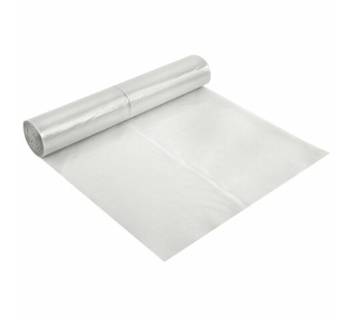 Мешки для мусора прозрачные ПРОЧНЫЕ 120 л, в рулоне 15 шт., ПВД 40 мкм, 70х110 см, LAIMA, 609209