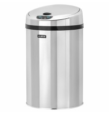 Ведро для мусора СЕНСОРНОЕ 12 л, нержавеющая сталь, зеркальная крышка, питание от 4-х батареек AA (не входят в комплект), LAIMA, 609327