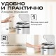 Ведро для мусора СЕНСОРНОЕ 12 л, нержавеющая сталь, зеркальная крышка, питание от 4-х батареек AA (не входят в комплект), LAIMA, 609327