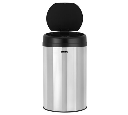 Ведро для мусора СЕНСОРНОЕ 30 л, нержавеющая сталь, черная матовая крышка, питание от 4-х батареек AA (не входят в комплект), LAIMA, 609328