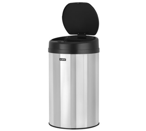 Ведро для мусора СЕНСОРНОЕ 30 л, нержавеющая сталь, черная матовая крышка, питание от 4-х батареек AA (не входят в комплект), LAIMA, 609328