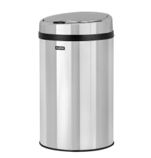 Ведро для мусора СЕНСОРНОЕ 30 л, нержавеющая сталь, зеркальная крышка, питание от 4-х батареек AA (не входят в комплект), LAIMA, 609329