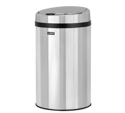 Ведро для мусора СЕНСОРНОЕ 30 л, нержавеющая сталь, зеркальная крышка, питание от 4-х батареек AA (не входят в комплект), LAIMA, 609329