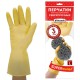 Перчатки МНОГОРАЗОВЫЕ латексные SUPER СИЛА СВЕРХПРОЧНЫЕ, бежевые, размер 8-9, L (большой), вес 98 г, Komfi, ADM, 20074
