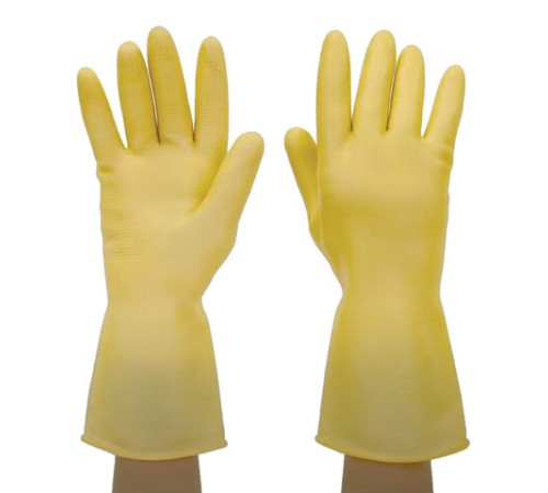 Перчатки МНОГОРАЗОВЫЕ латексные SUPER СИЛА СВЕРХПРОЧНЫЕ, бежевые, размер 8-9, L (большой), вес 98 г, Komfi, ADM, 20074