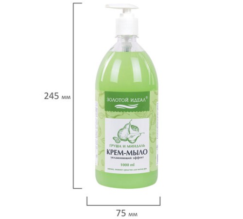 Мыло-крем жидкое 1 л, ЗОЛОТОЙ ИДЕАЛ 