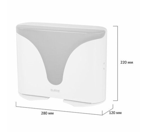 Диспенсер для полотенец EXTRA LAIMA PROFESSIONAL, (Система H2), Z-сложения, белый, ABS-пластик, 609472, 303368