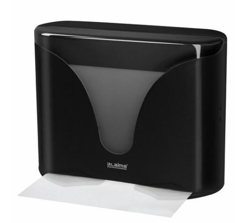 Диспенсер для полотенец EXTRA LAIMA PROFESSIONAL, (Система H2), Z-сложения, черный, ABS-пластик, 609473, 303369