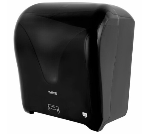 Диспенсер для полотенец в рулонах с автоотрезом листа EXTRA LAIMA PROFESSIONAL, (система H1), черный, ABS-пластик, 609476, 303053