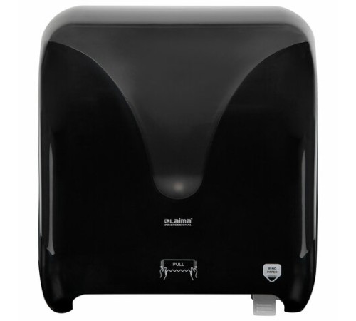 Диспенсер для полотенец в рулонах с автоотрезом листа EXTRA LAIMA PROFESSIONAL, (система H1), черный, ABS-пластик, 609476, 303053