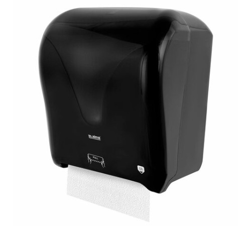Диспенсер для полотенец в рулонах с автоотрезом листа EXTRA LAIMA PROFESSIONAL, (система H1), черный, ABS-пластик, 609476, 303053