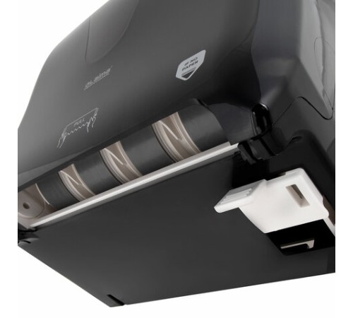 Диспенсер для полотенец в рулонах с автоотрезом листа EXTRA LAIMA PROFESSIONAL, (система H1), черный, ABS-пластик, 609476, 303053