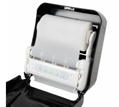 Диспенсер для полотенец в рулонах с автоотрезом листа EXTRA LAIMA PROFESSIONAL, (система H1), черный, ABS-пластик, 609476, 303053