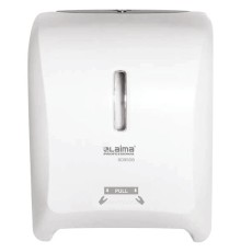 Диспенсер для полотенец в рулонах LAIMA PROFESSIONAL SUPER (H1), механический, белый, ABS-пластик, 609506