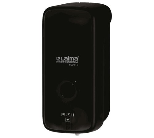 Дозатор для жидкого мыла LAIMA PROFESSIONAL PREMIUM BLACK, НАЛИВНОЙ, 0,5 л, черный, ABS-пластик, 609518