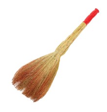 Веник сорго 6-ти ЛУЧЕВОЙ, утяжка проволокой, ЛЮБАША ЛЮКС, ручка в пленке, длина 85 см, 609580