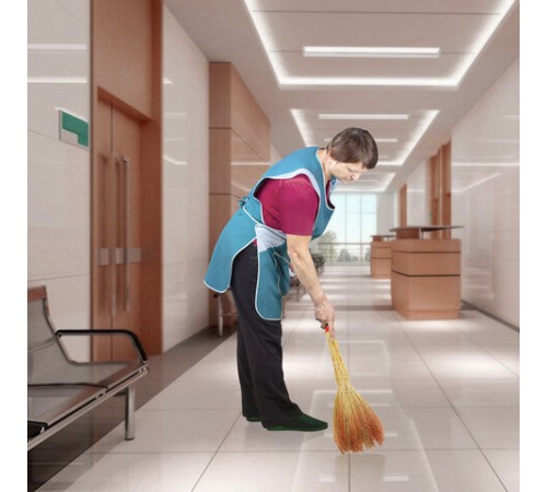 Веник сорго 6-ти ЛУЧЕВОЙ, утяжка проволокой, ЛЮБАША ЛЮКС, ручка в пленке, длина 85 см, 609580