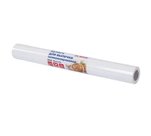 Бумага для выпечки силиконизированная, пергамент 38 см х 25 м, цвет белый, LAIMA, CH, 609584