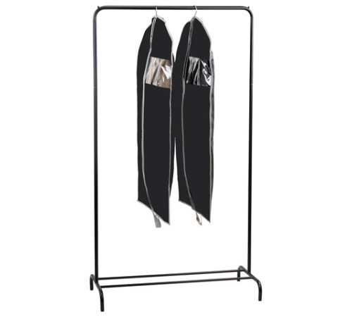 Чехлы для одежды на молнии с ручками дорожный 60х100 см, КОМПЛЕКТ 2 шт,. черный, SHAMAANI (ШАМААНИ), 609601