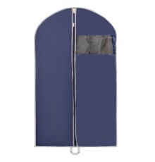Чехол для одежды на молнии с ручками дорожный 60х100 см, синий, SHAMAANI (ШАМААНИ), 609602