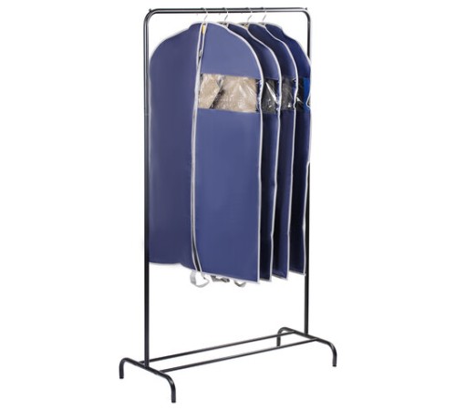 Чехол для одежды на молнии с ручками дорожный 60х100 см, синий, SHAMAANI (ШАМААНИ), 609602