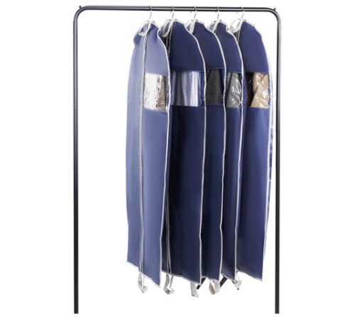 Чехол для одежды на молнии с ручками дорожный 60х100 см, синий, SHAMAANI (ШАМААНИ), 609602