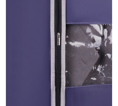 Чехол для одежды на молнии с ручками дорожный 60х100 см, синий, SHAMAANI (ШАМААНИ), 609602