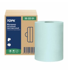 Протирочный нетканый материал TORK Advanced, 253 листа в рулоне, 39,5х27,6 см, бирюзовый, 352201