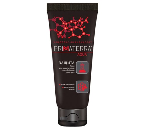 Крем защитный 100 мл, PRIMATERRA AQUA, гидрофобный для кожи, от кислотных и щелочных средств