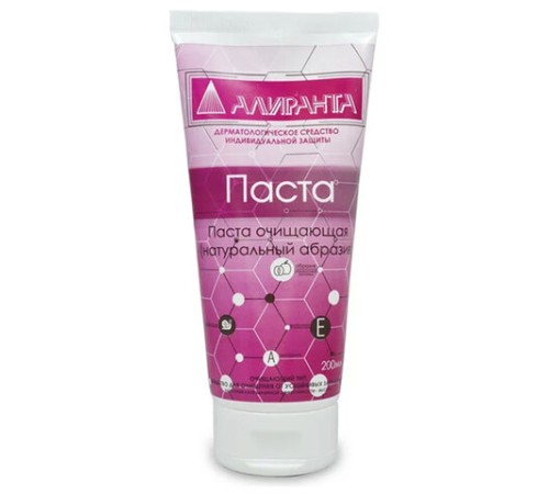 Паста очищающая для кожи 200 мл, АЛИРАНТА, с натуральным абразивом, флип-топ, 20003