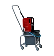 Тележка уборочная Eco-Force, 1 съемное ведро 25 л, отжим, металлический каркас, бесшумные колеса, 21EF/1
