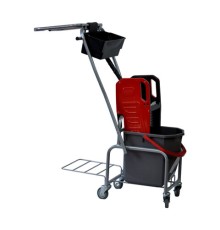 Тележка уборочная Eco-Force, 1 ведро 25л, отжим, лоток для химии, держатель для мешка, металлический каркас, бесшумные колеса, 21EF/6