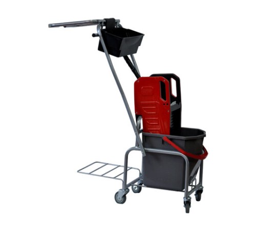 Тележка уборочная Eco-Force, 1 ведро 25л, отжим, лоток для химии, держатель для мешка, металлический каркас, бесшумные колеса, 21EF/6